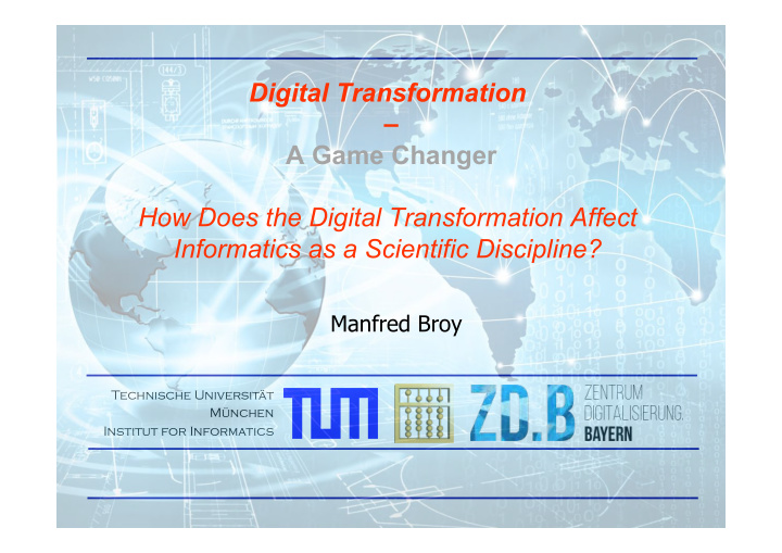 institut for informatics digital transformation is the