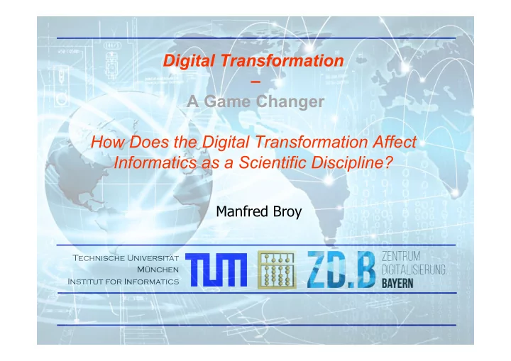 institut for informatics digital transformation is the