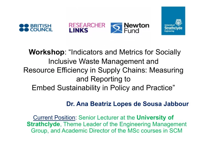 research themes moving towards sustainable operations