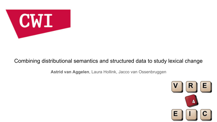 combining distributional semantics and structured data to