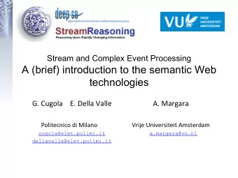 technologies  G.  Cugola        E.  Della  Valle        A.