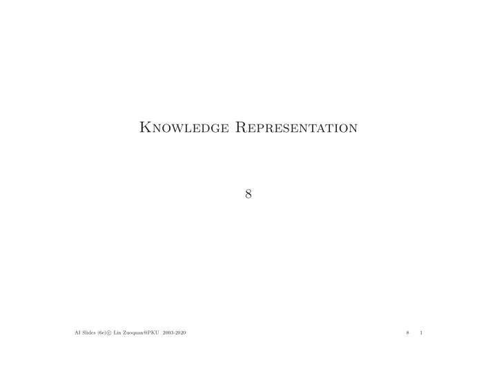 knowledge representation