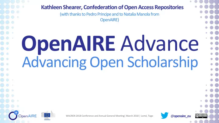 openaire advance