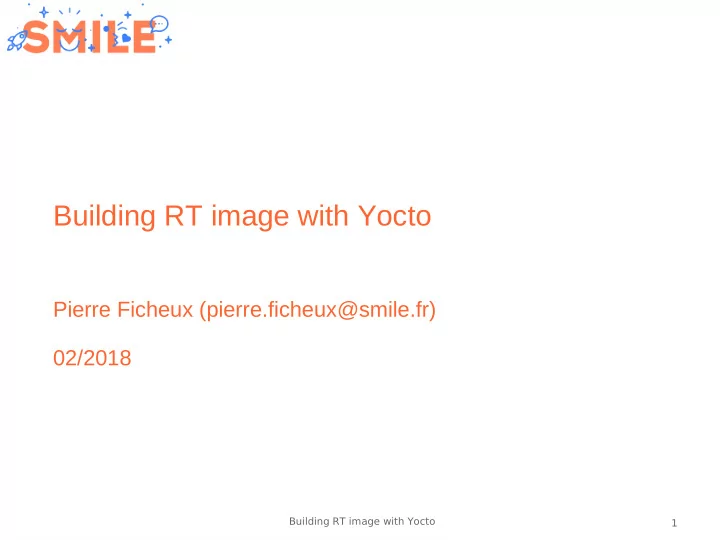 building rt image with yocto