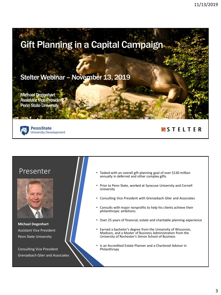 gift planning in a capital campaign