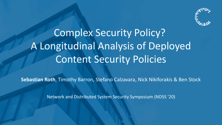 complex security policy a longitudinal analysis of