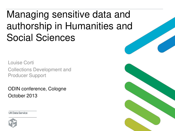managing sensitive data and authorship in humanities and