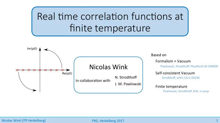 real me correla on func ons at finite temperature