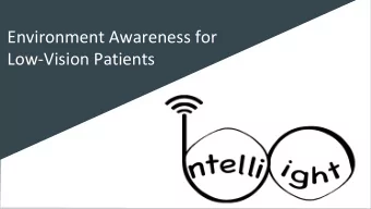 Environment Awareness for  Low-Vision Patients  Environment Awareness for Low-Vision Patients
