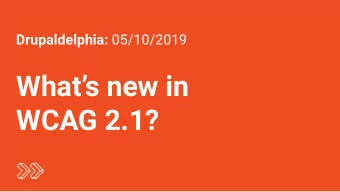 Whats new in  WCAG 2.1?  Hi, there!  Kara Gaulrapp  Front-end Developer at Message Agency