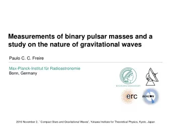 Measurements of binary pulsar masses and a  study on the nature of gravitational waves  Paulo C. C.
