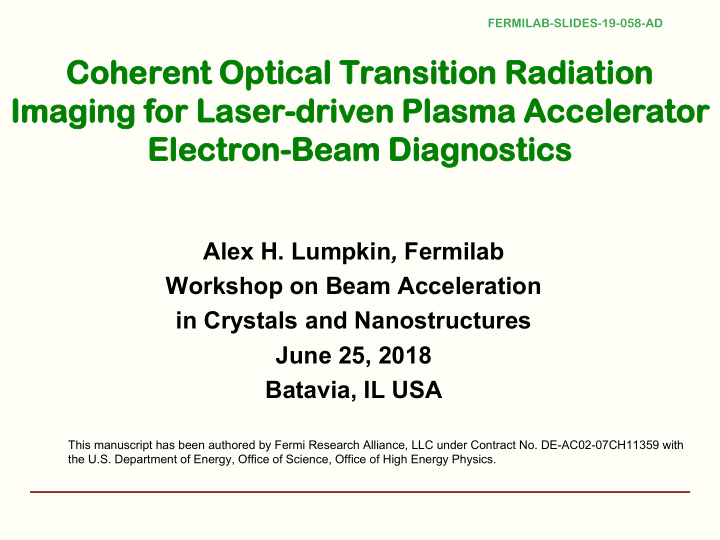 electron beam diagnostics