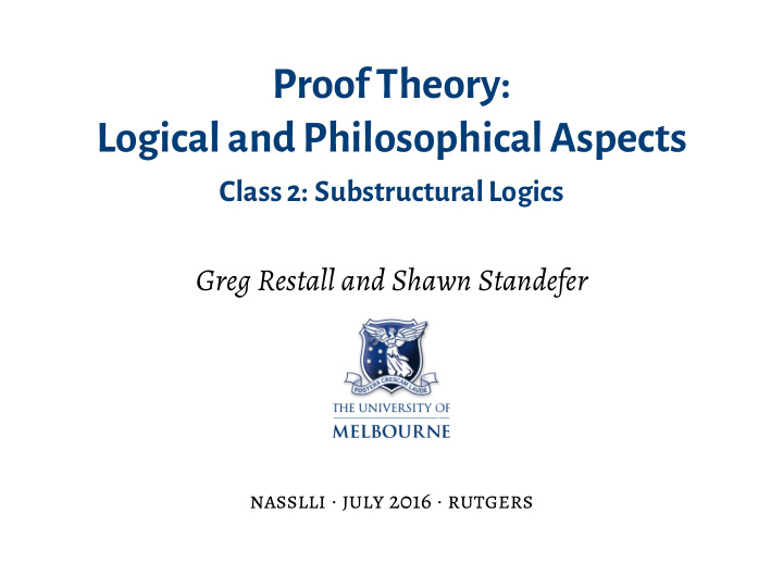 proof theory logical and philosophical aspects