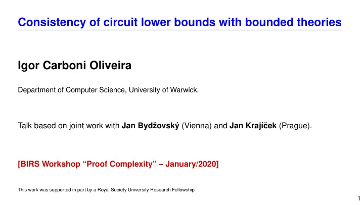 consistency of circuit lower bounds with bounded theories