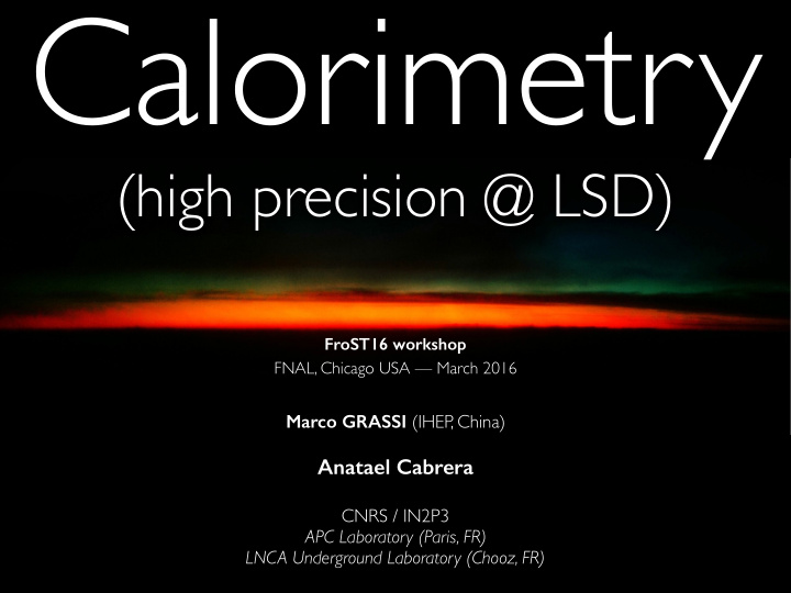 calorimetry