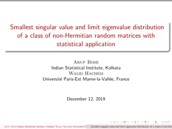 Smallest singular value and limit eigenvalue distribution  of a class of non-Hermitian random
