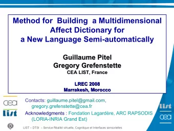Method for  Building  a Multidimensional  Affect Dictionary for  a New Language Semi-automatically