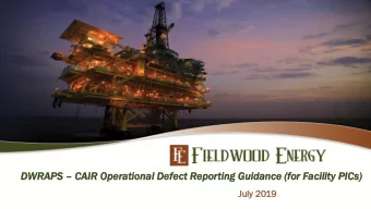 DWRAPS APS  CAI  AIR Operati  ational  onal Defe  fect  ct Repor  orting  ting Guidance  nce