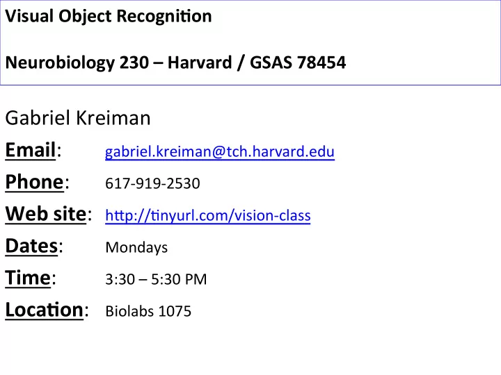 gabriel kreiman email