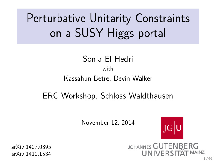 perturbative unitarity constraints on a susy higgs portal