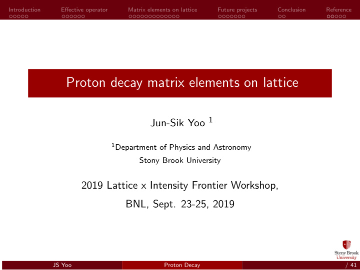 proton decay matrix elements on lattice