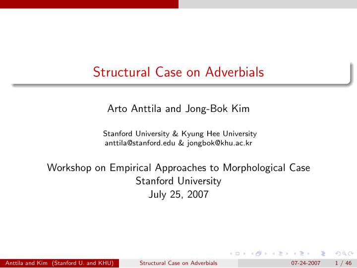 structural case on adverbials