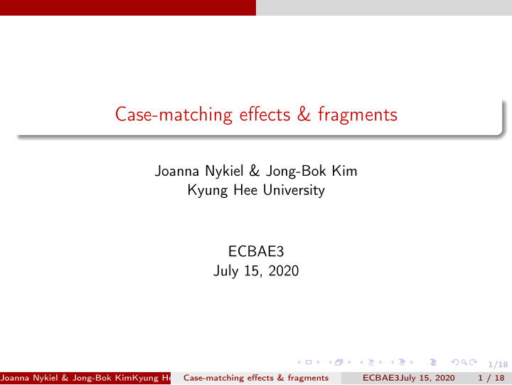case matching effects fragments
