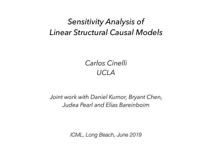 sensitivity analysis of linear structural causal models