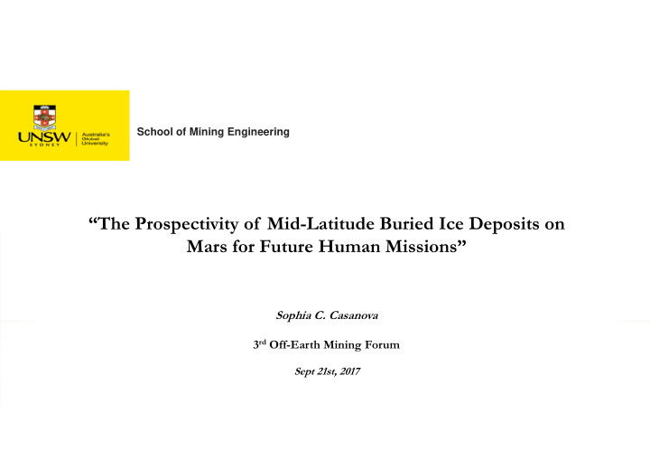 the prospectivity of mid latitude buried ice deposits on