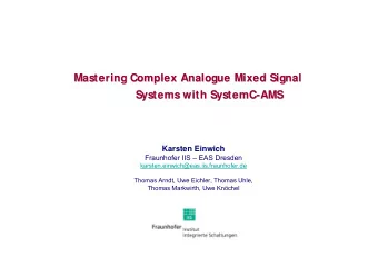 Mastering Complex  Complex Analogue  Analogue Mixed Signal  Mixed Signal  Mastering  Systems with