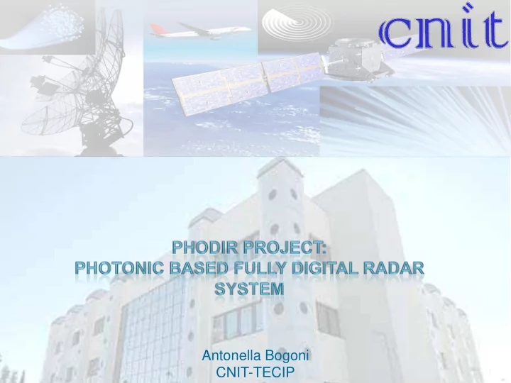antonella bogoni cnit tecip microwave signal generation
