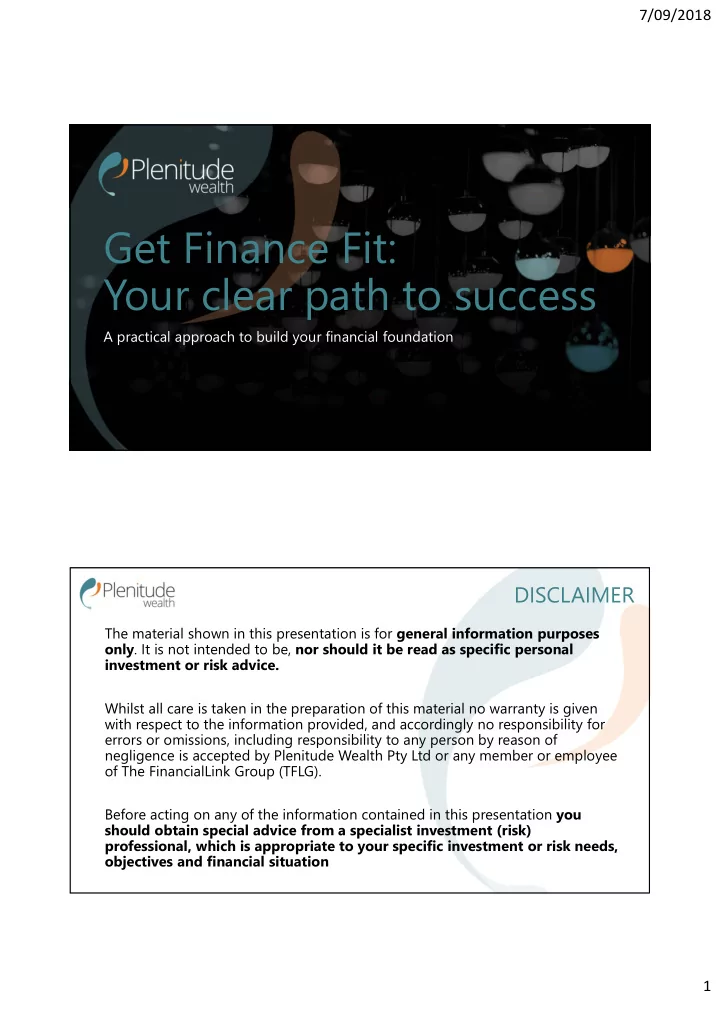 get finance fit your clear path to success