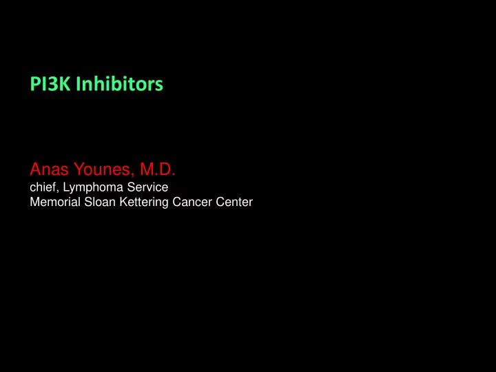 pi3k inhibitors