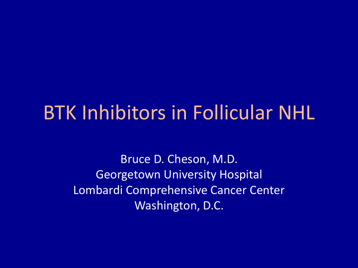 btk inhibitors in follicular nhl