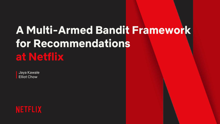 a multi armed bandit framework for recommendations at