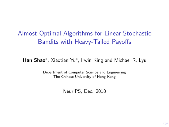 almost optimal algorithms for linear stochastic bandits