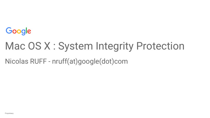 mac os x system integrity protection