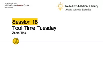 Session 18  Session 18  Tool Time Tuesday  Tool Time Tuesday  Zoom Tips  Zoom Tips  Hello!  Hello!