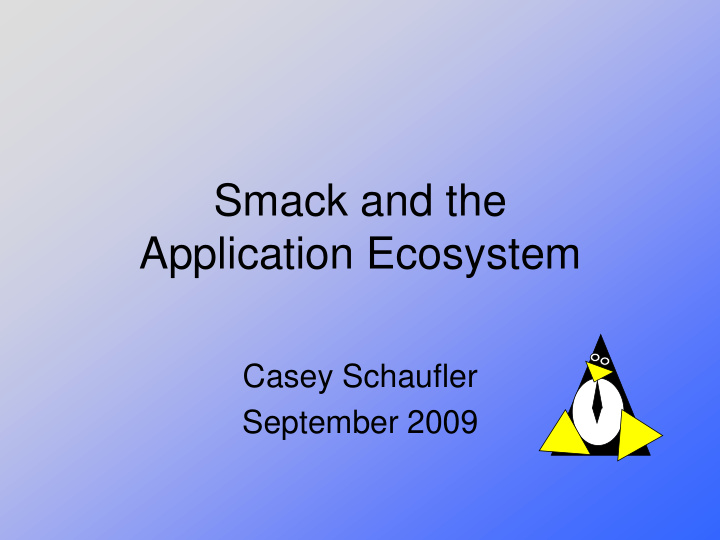 application ecosystem