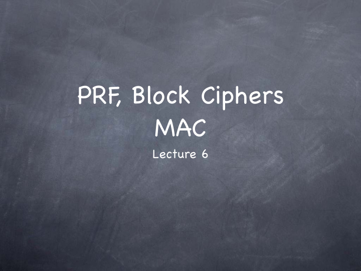 prf block ciphers mac
