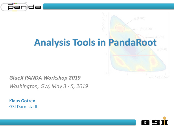 analysis tools in pandaroot