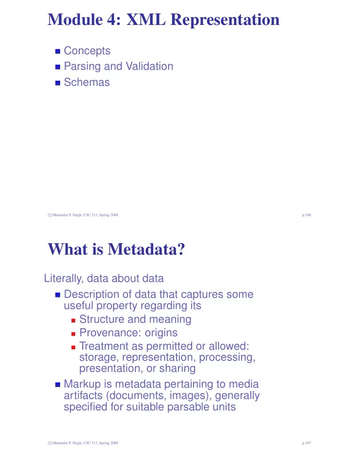 module 4 xml representation