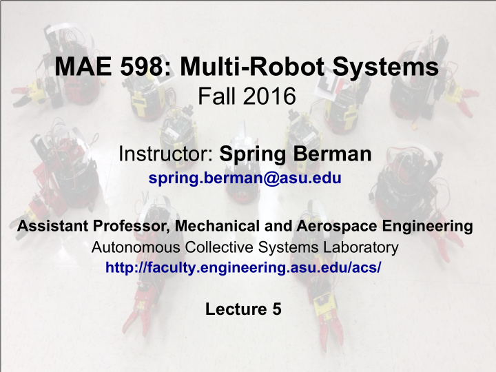 mae 598 multi robot systems