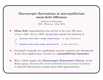Macroscopic fluctuations in non-equilibrium  mean-field diffusions  Krzysztof Gaw  edzki  GGI,