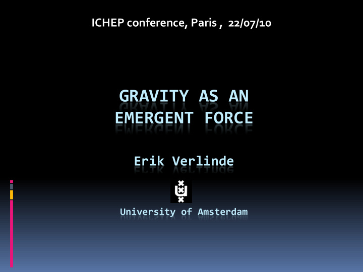 gravity as an emergent force