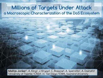 Millions of Targets Under Attack  a Macroscopic Characterization of the DoS Ecosystem Mattijs