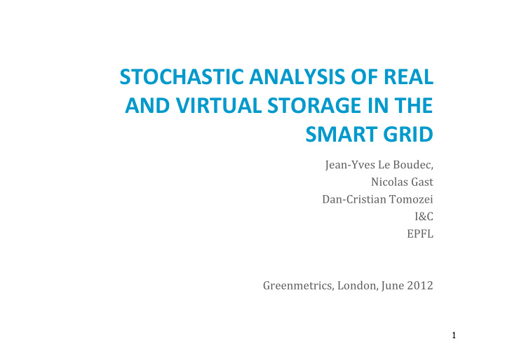 stochastic analysis of real and virtual storage in the