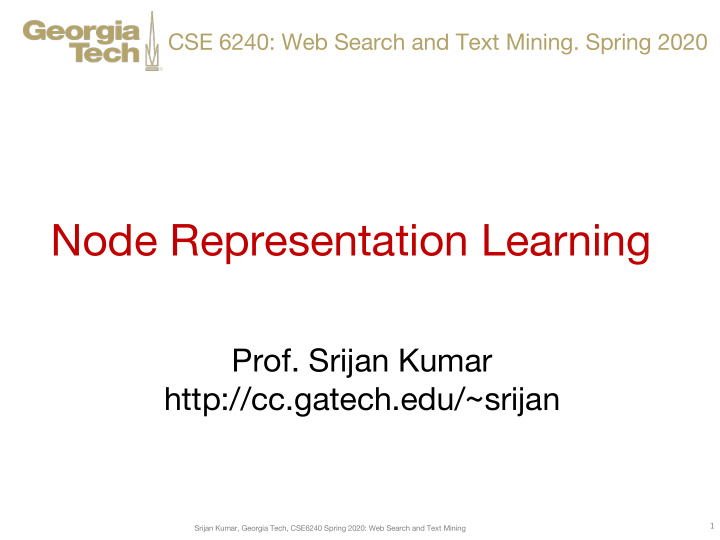 node representation learning