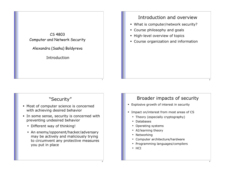 course organization