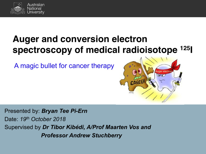 auger and conversion electron spectroscopy of medical